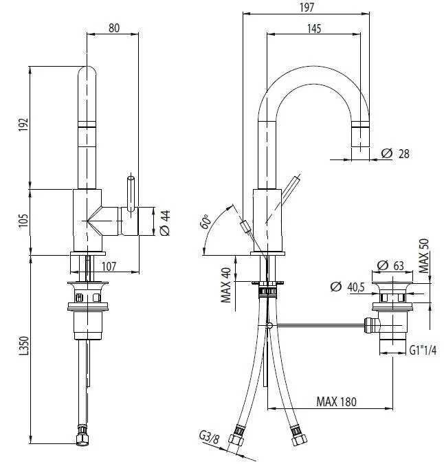 Смеситель для раковины M&Z Ditirambo DRB00201 хром