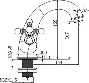 Смеситель для раковины Gappo G1089-6