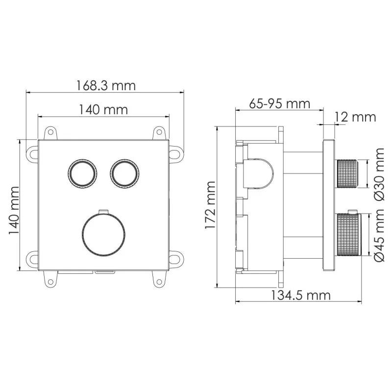 Смеситель для ванны с душем WasserKRAFT Aisch 5500 5548 Thermo золото