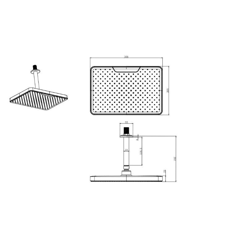 Душевая система Aquatek Вега AQ1075CR, 3 режима лейки, цвет хром