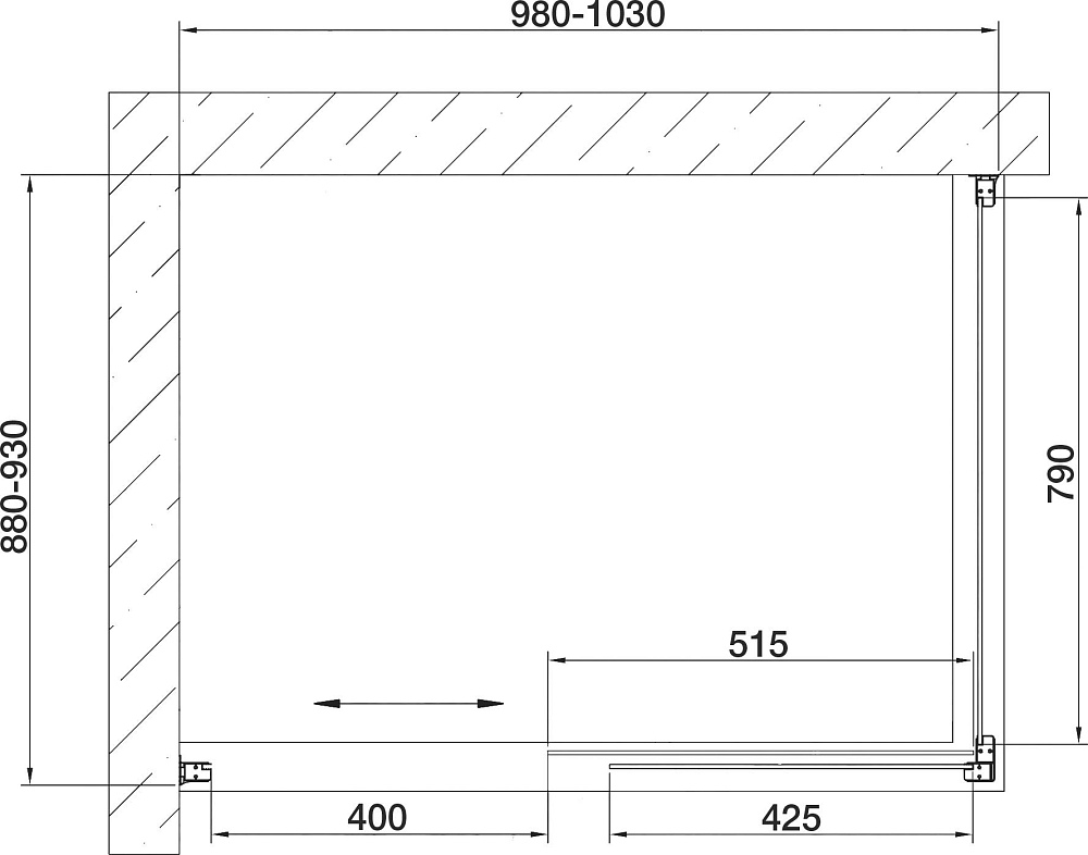 Душевой уголок Vegas Glass ZP+ZPV 100*90 09 05 профиль золото, стекло бронза