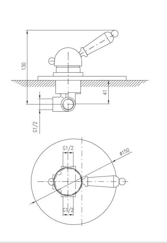 Смеситель для душа Rav-Slezak Labe L583LZ золото