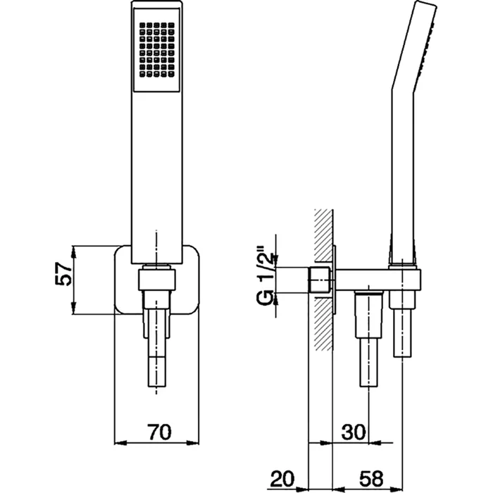 Душевой гарнитур Cisal Shower DS01880021 хром