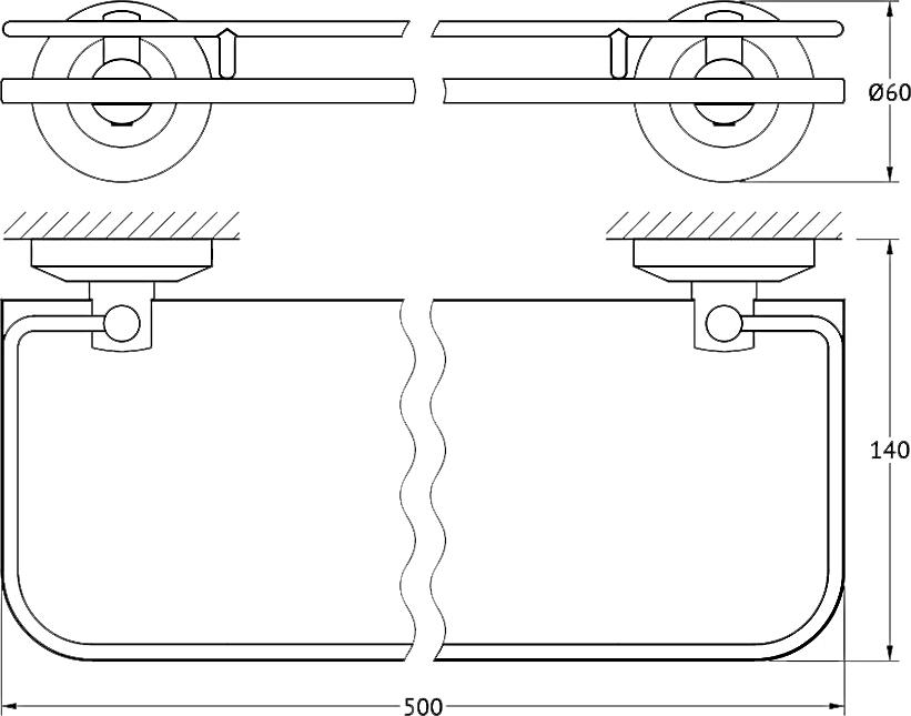 Полка FBS Standard STA 015 50 см