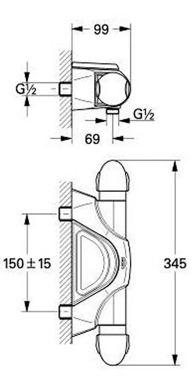 Термостат Grohe Taron 34682IP0 для душа