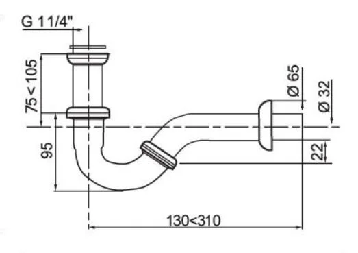 Сифон для раковины Wirquin SL231B хром