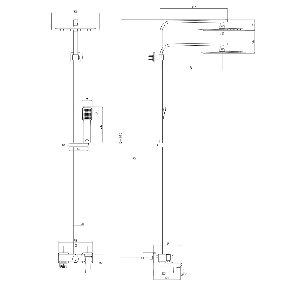 Душевая система Lemark Unit LM4562C хром