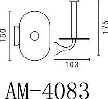 Держатель туалетной бумаги Art&Max Ovale AM-E-4083, хром