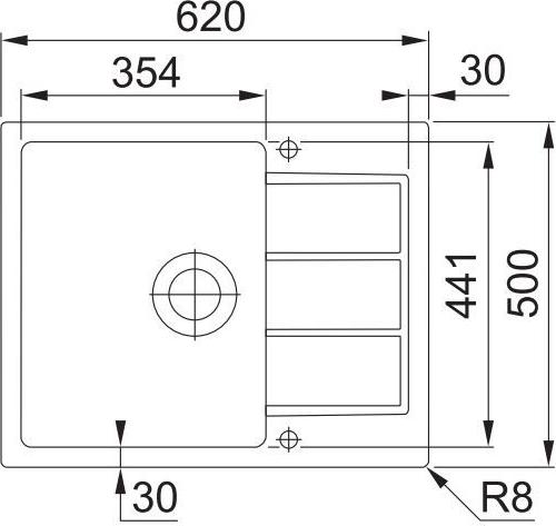 Кухонная мойка 62 см Franke Sirius SID 611-62/44 3,5" 114.0489.210, оникс