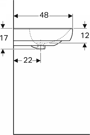 Раковина 65 см Geberit Smyle 500.230.01.1, белый