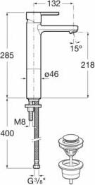 Смеситель для раковины Roca Naia 5A3796C00