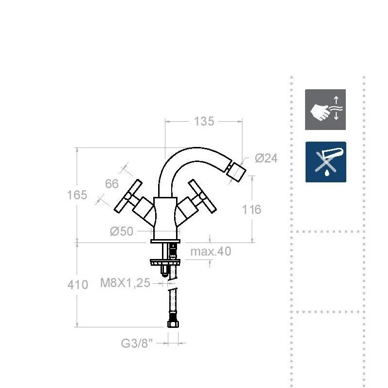 Смеситель для биде Ramon Soler Rs Cross 6203 хром