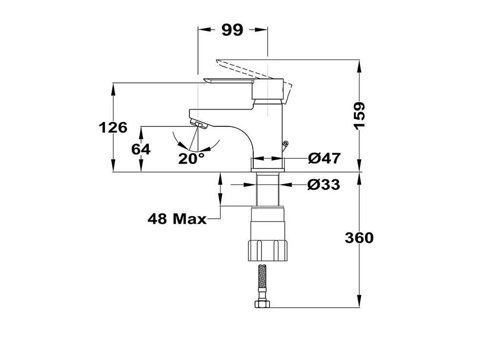 Смеситель для раковины Teka Petra 813866210 хром