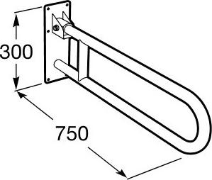Поручень откидной 75 см Roca Victoria 816675001