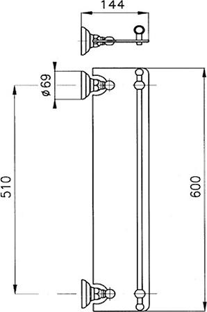 Полка Nicolazzi Classica 1480CR