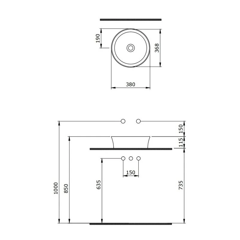 Раковина накладная Berges Ego SL 181271 зеленый