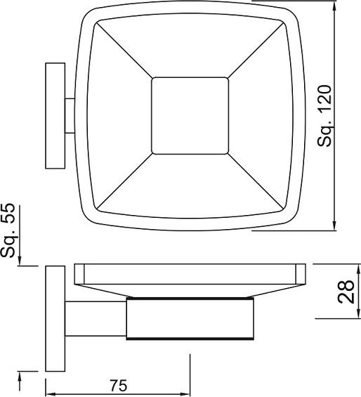 Мыльница Jaquar Kubix Prime AKP-CHR-35731P, хром