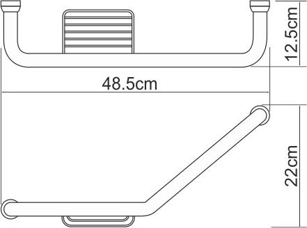 Поручень для ванны Wasserkraft K-1077L, хром