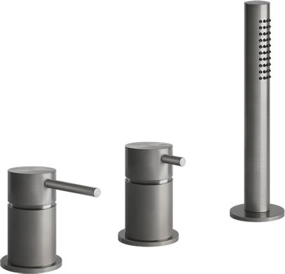 Смеситель на борт ванны Gessi 316 Bath 54043#239, steel brushed