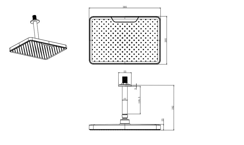 Комплект для душа Aquatek AQ1075CR Вега