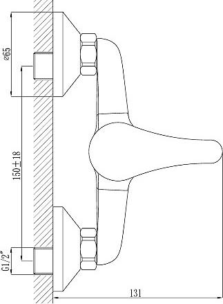 Смеситель Rossinka A A35-41 для душа