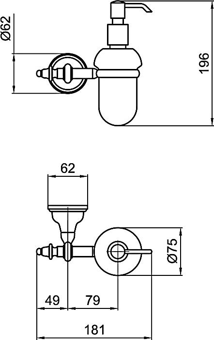 Дозатор Webert Armony AM500201065 бронза