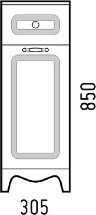 Комод Corozo Классика 30 SD-00000336 Белый