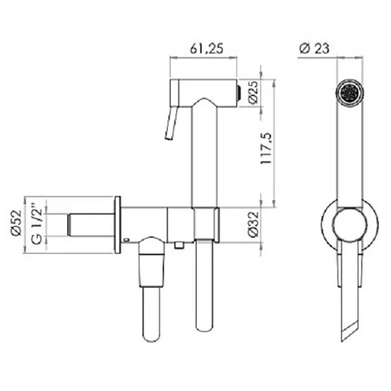 Душевая лейка Remer X Style Inox SS338M332ON серый