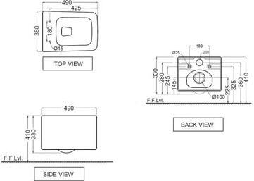 Инсталляция с клавишей смыва Viega Prevista Dry 792855 с унитазом Jaquar Kubix-F KUS-WHT-35953 с сиденьем микролифт