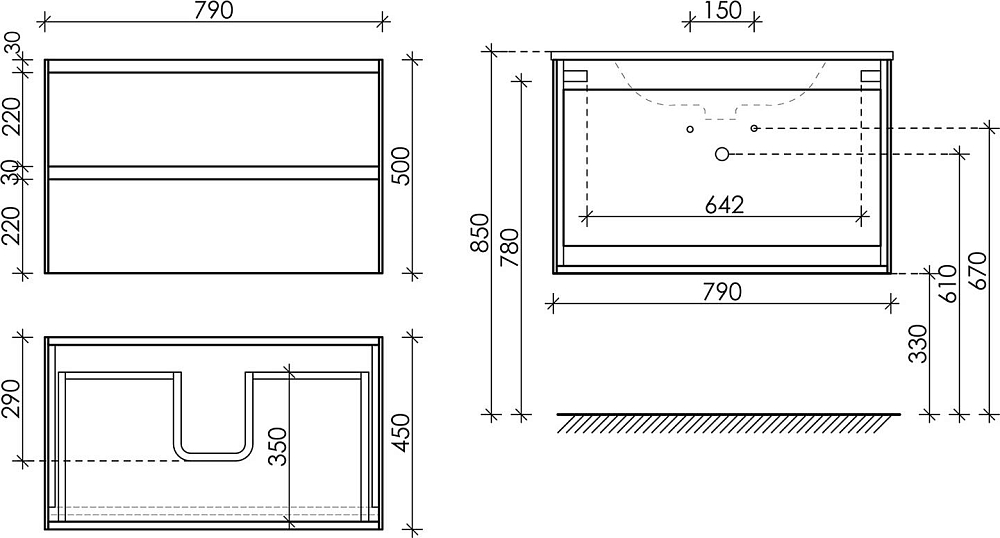 Тумба под раковину Sancos Cento 80 CN80W, белый глянец