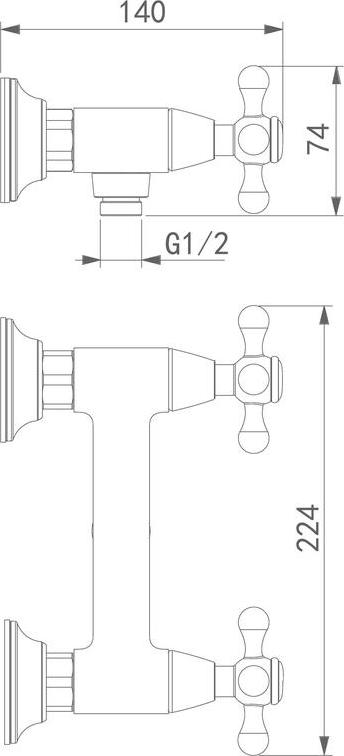 Смеситель D&K Hercules Hessen DA1423141 для ванны с душем