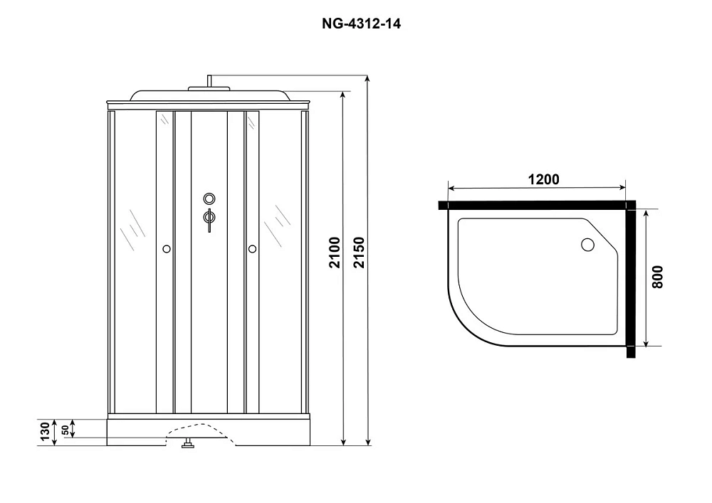 Душевая кабина Niagara Eco NG-4312-14R