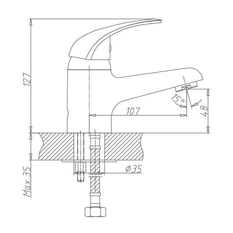 Смеситель для раковины Haiba HB1003 хром