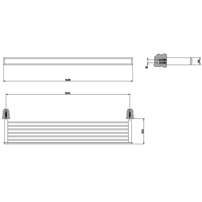 Полка 60 см Gessi Eleganza 46545#031, хром