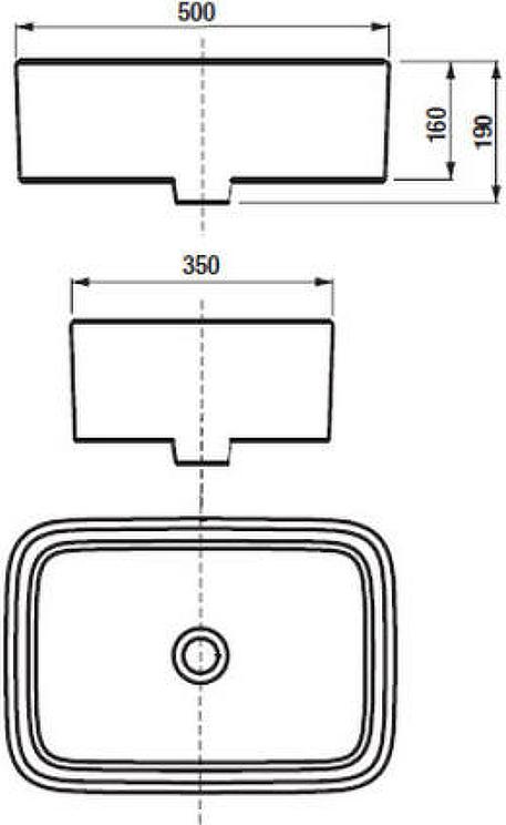 Раковина накладная Aquaton Roca Mila 50 732700B000