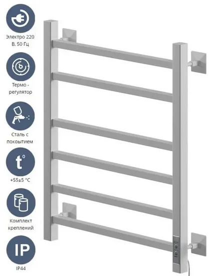 Полотенцесушитель электрический Ника Step-2 STEP-2 60/50 U хром