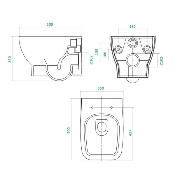 Подвесной унитаз Santek Нео 1.WH30.2.423 35x50 см Soft Close, дюропласт