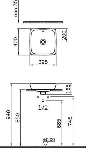 Рукомойник VitrA Metropole 5666B003-0012 40 см