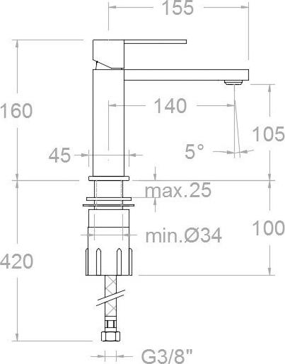 Смеситель Ramon Soler Kuatro Nk 4902 для раковины