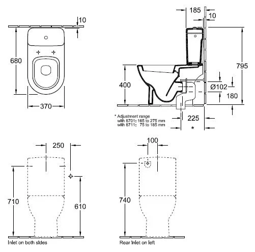 Напольный унитаз Villeroy&Boch Subway 6610 10R1