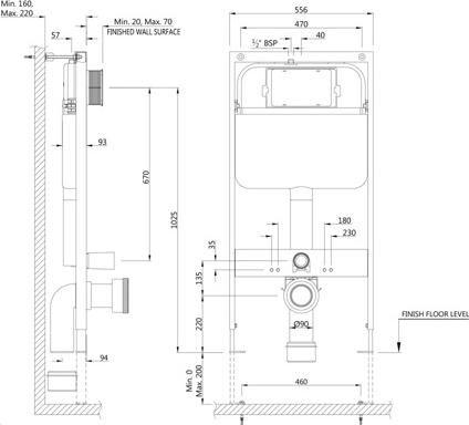 Инсталляция для унитаза Jaquar JCS-WHT-2400FS