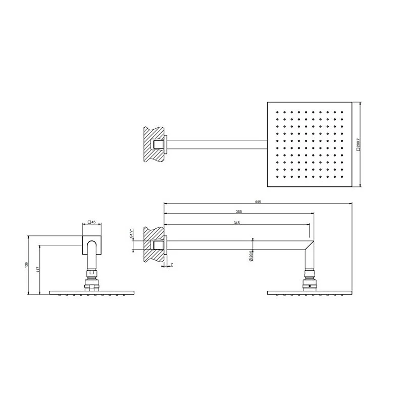 Душ верхний Gessi Emporio Shower 47286/149 серый