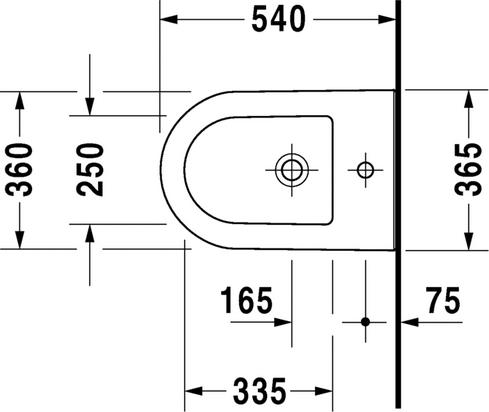 Подвесное биде Duravit Darling new 2249150000