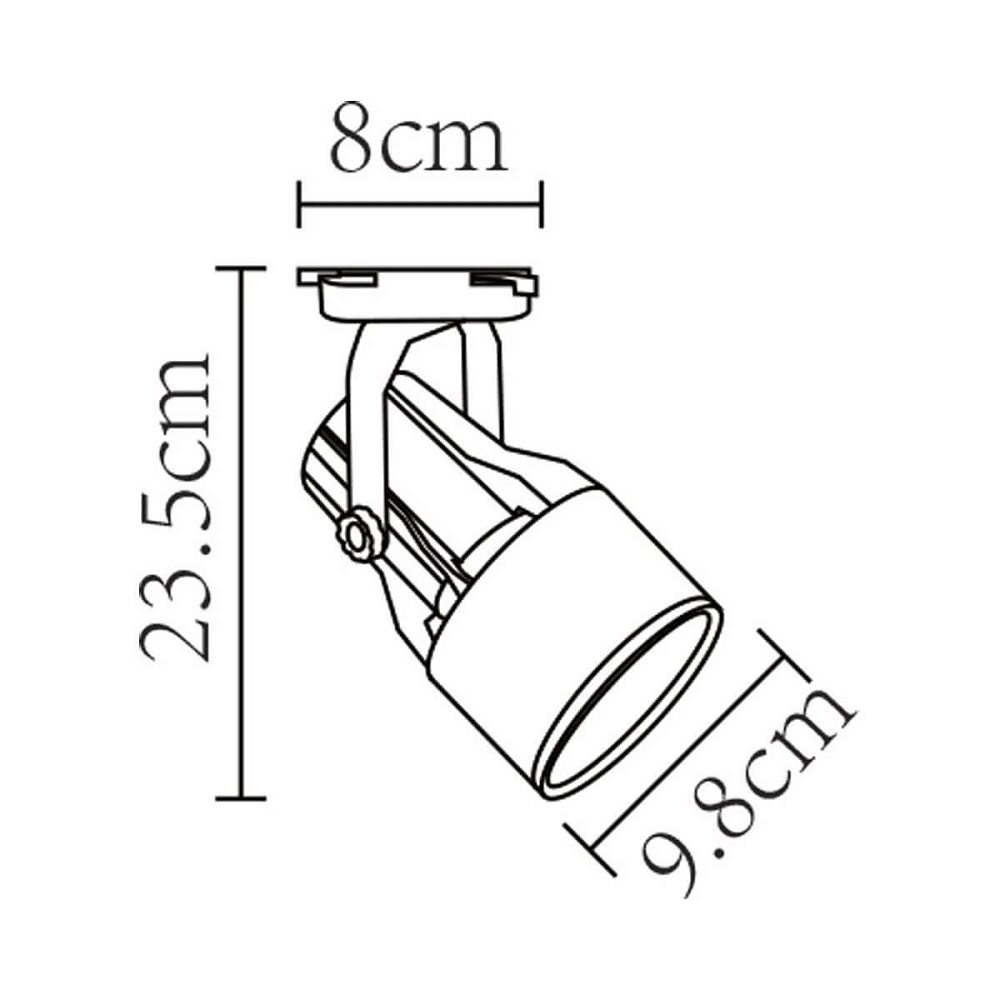 Трековый светильник Arte Lamp A6252PL-1BK