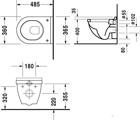 Подвесной унитаз Duravit 2202090000