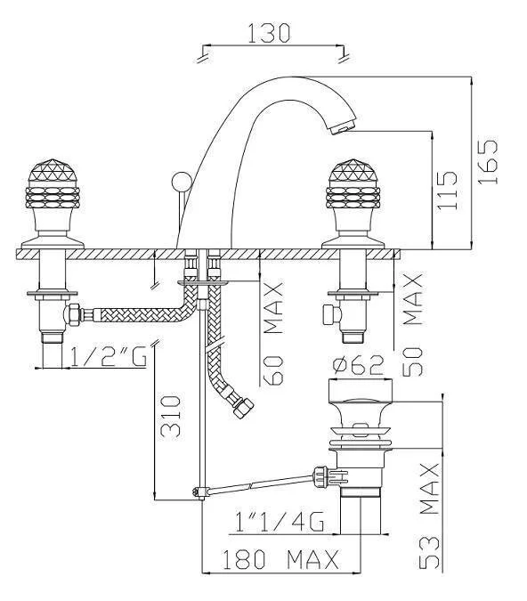 Смеситель для раковины Effepi Crystal light Crystal Light 28038-cr хром