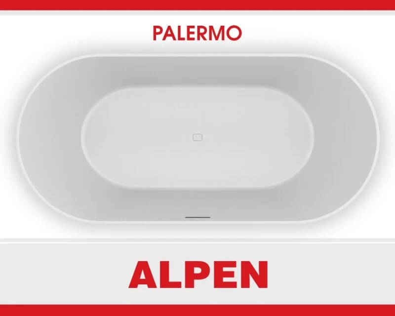 Ванна из искуственного камня Alpen Palermo PAL-170M белый