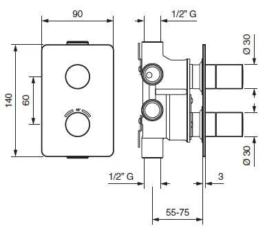 Смеситель для душа Emmevi 45329CR хром