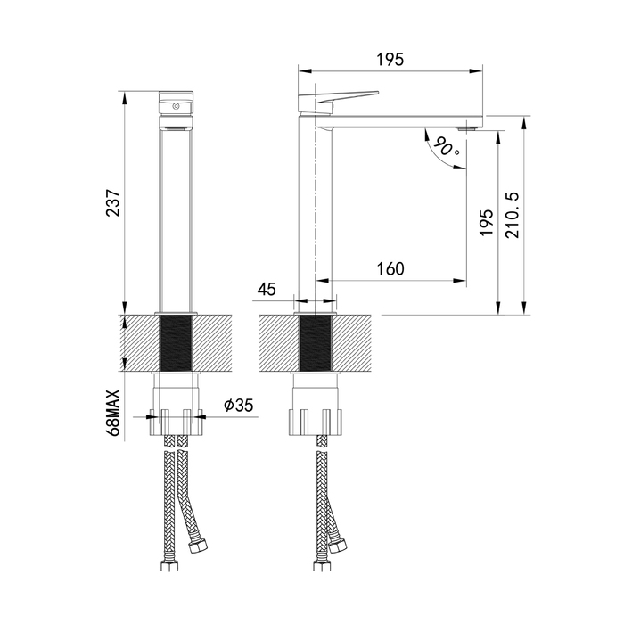 Смеситель для раковины Iddis Bridge BRDSB01i01 хром