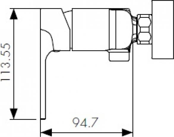 Смеситель KAISER Linear 59177 для ванны